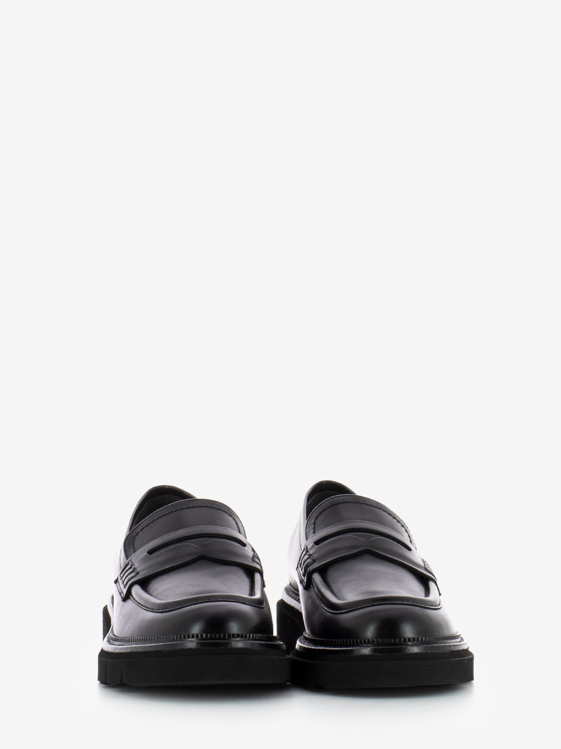 BLACK COLLEGE LEATHER LOAFER K578M_BLK