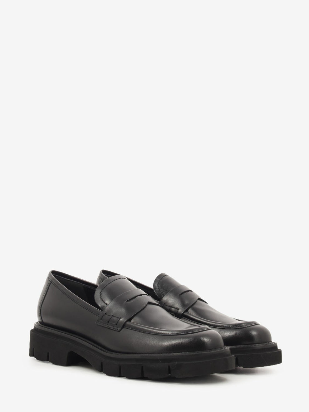 MOCASSIN LEATHER NATURAL BLACK G822M_NERO