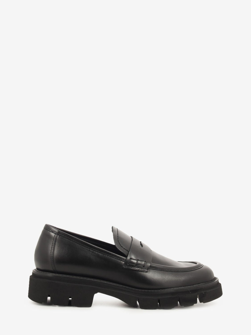 MOCASSIN LEATHER NATURAL BLACK G822M_NERO