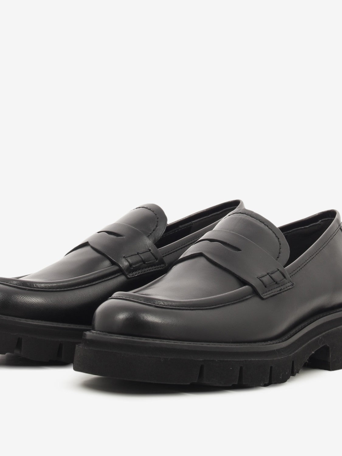 MOCASSIN LEATHER NATURAL BLACK G822M_NERO
