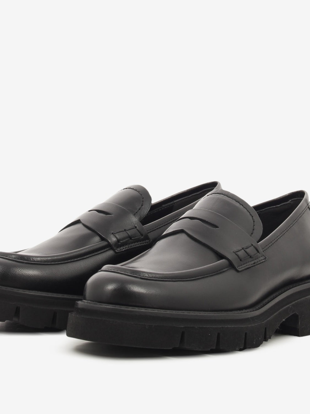MOCASSIN LEATHER NATURAL BLACK G822M_NERO
