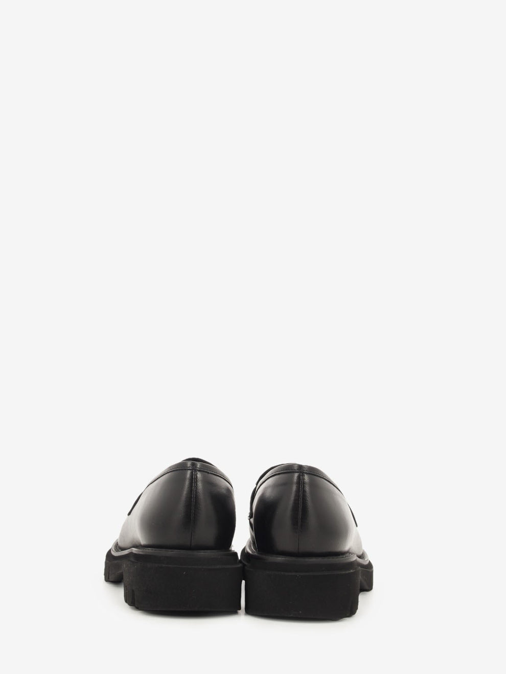 BLACK LEATHER LOAFER WITH ACCESSORY L413M_NERO