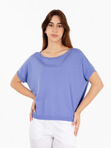 Blusa spalla scesa fiordaliso