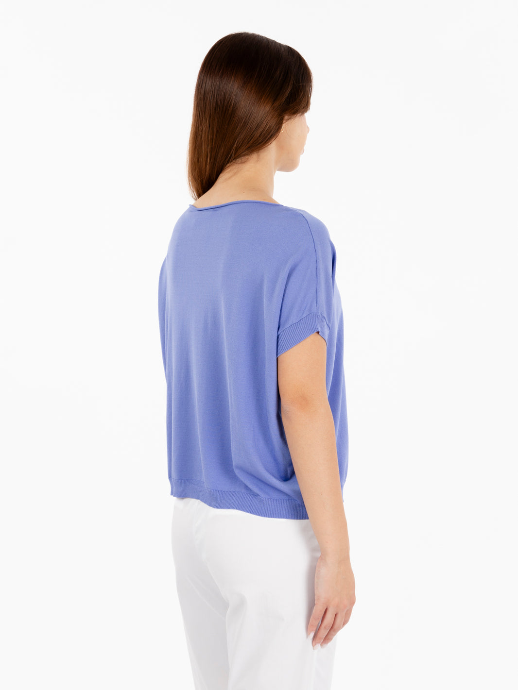 Blusa spalla scesa fiordaliso