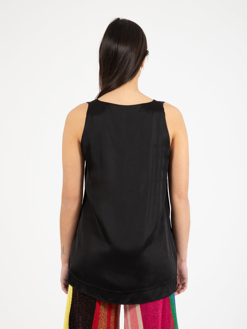 Black doubled tank top