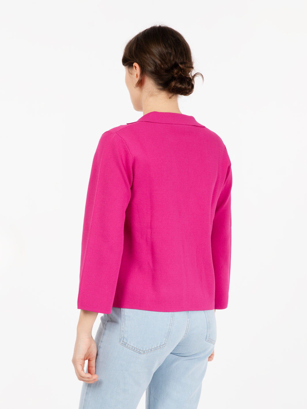 Cardigan con maniche a 3/4 orchidea