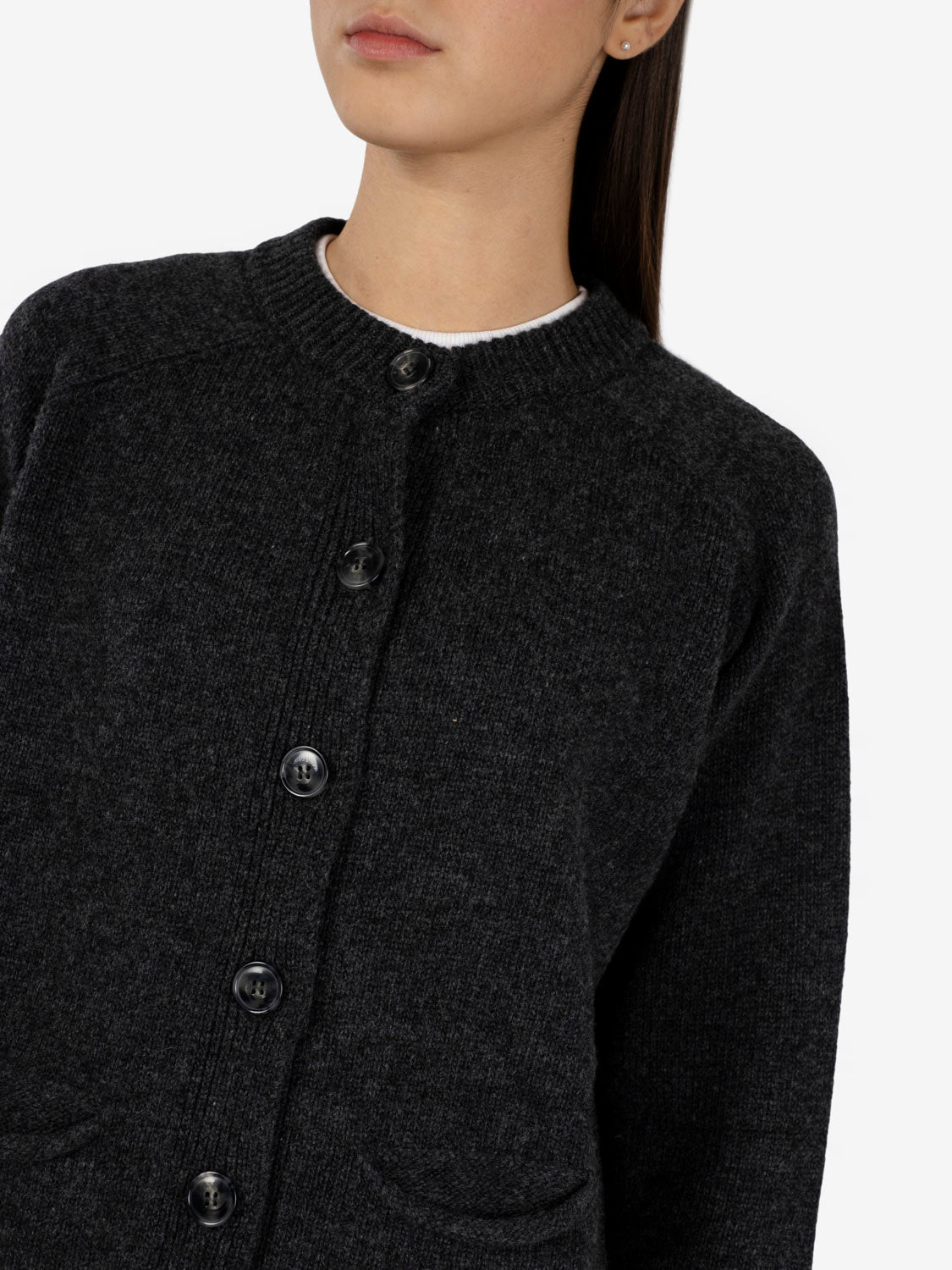 Charcoal wool cardigan