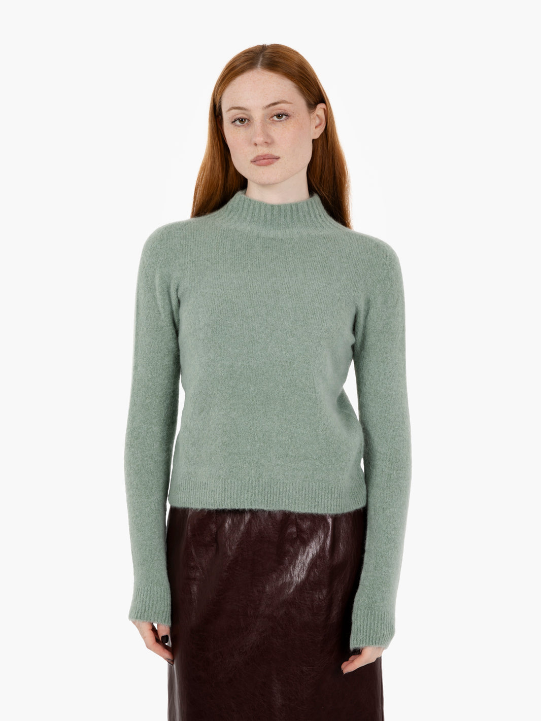Soft sage wool turtleneck