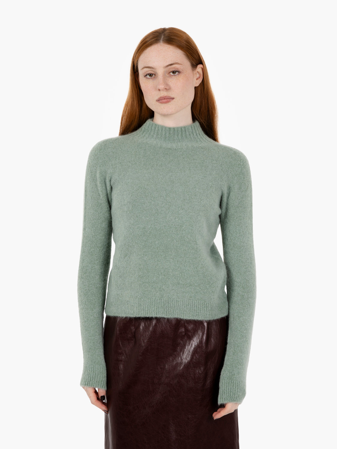 Soft sage wool turtleneck