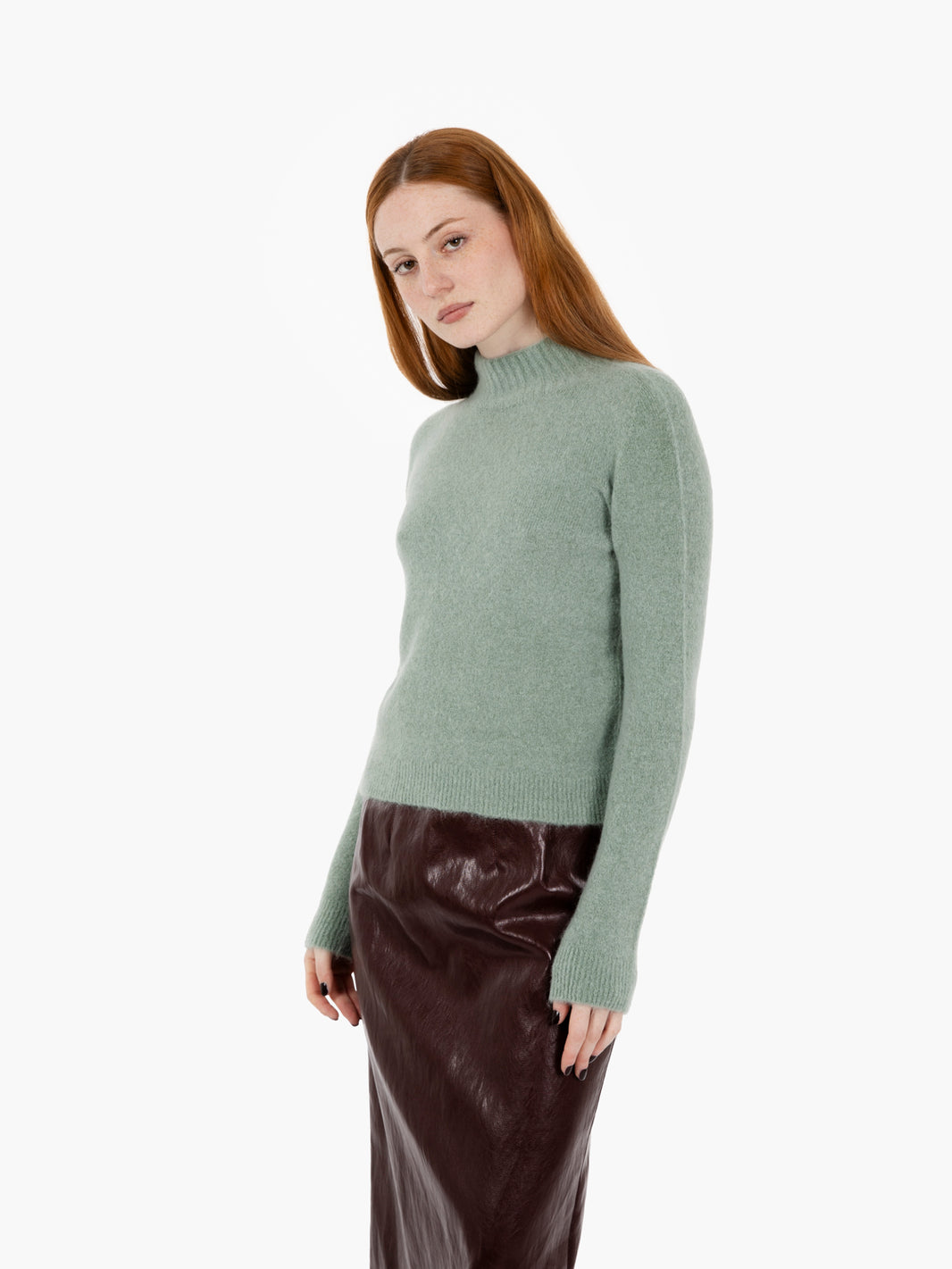 Soft sage wool turtleneck