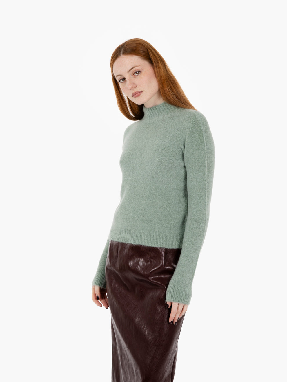 Soft sage wool turtleneck
