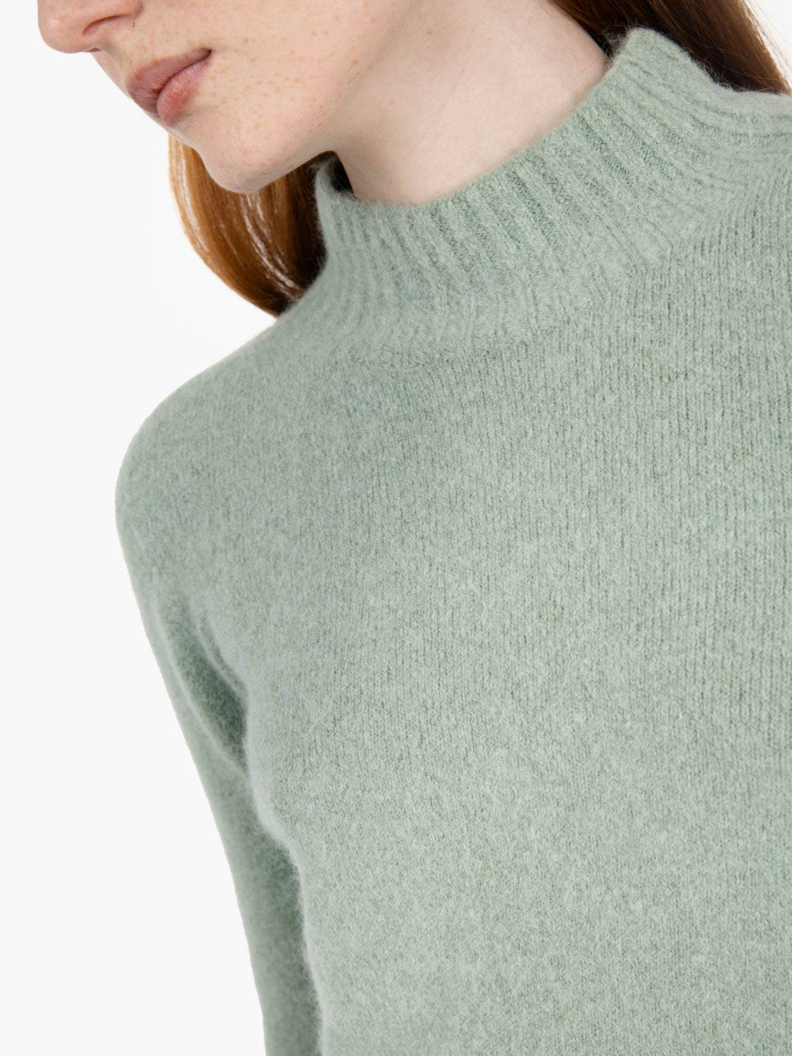 Soft sage wool turtleneck