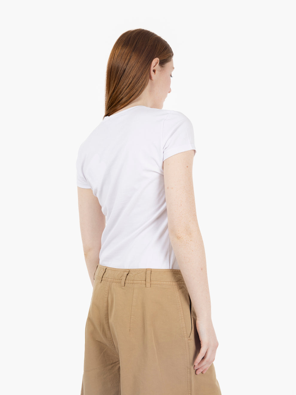 Basic white V-neck sweater