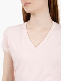 Maglia basic con scollo a V confetto
