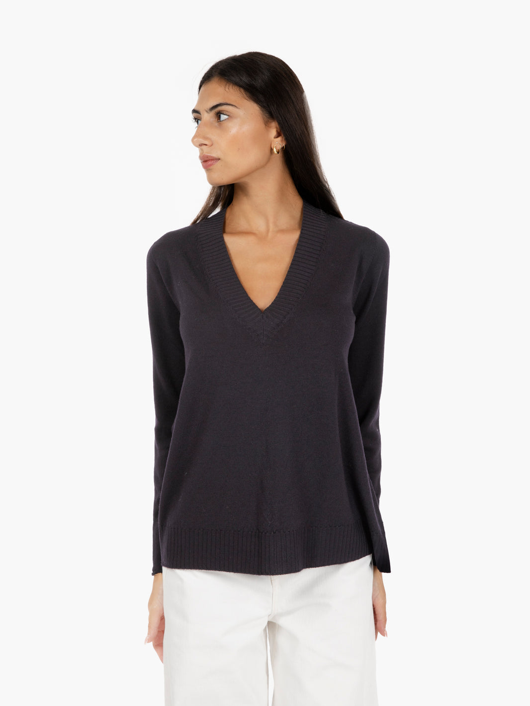 Black V-Neck Sweater