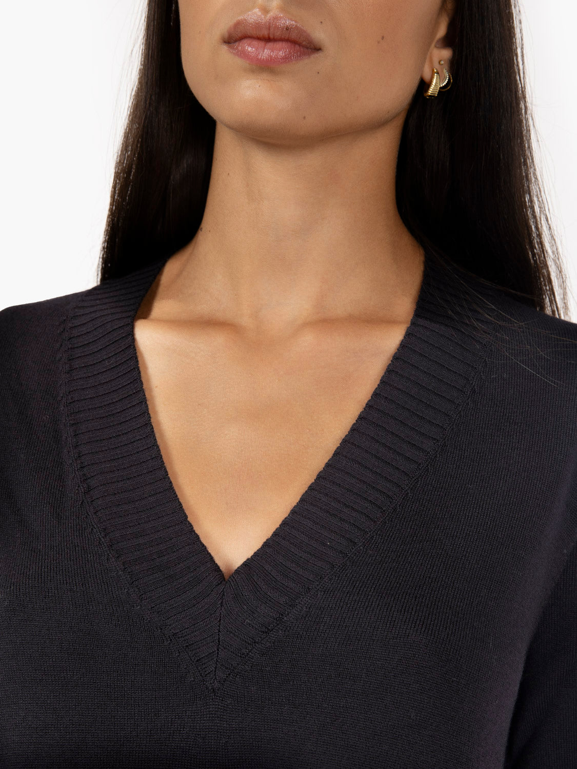 Black V-Neck Sweater
