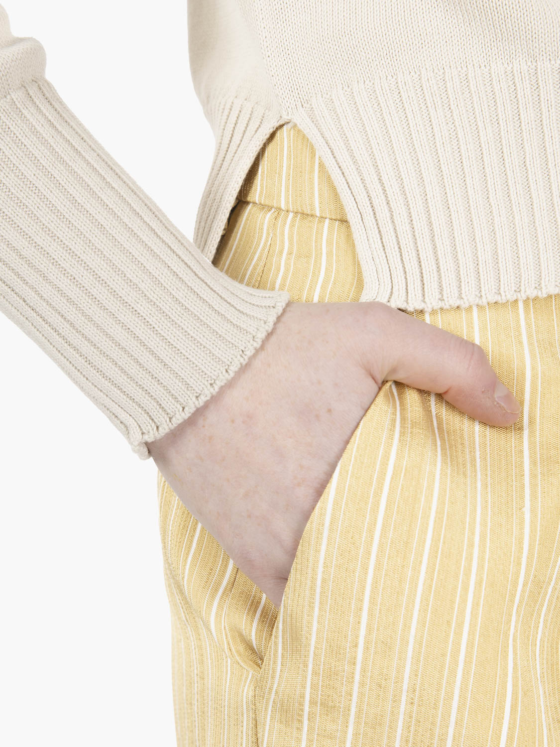 Maglia in cotone beige