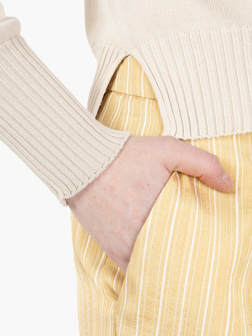 Maglia in cotone beige