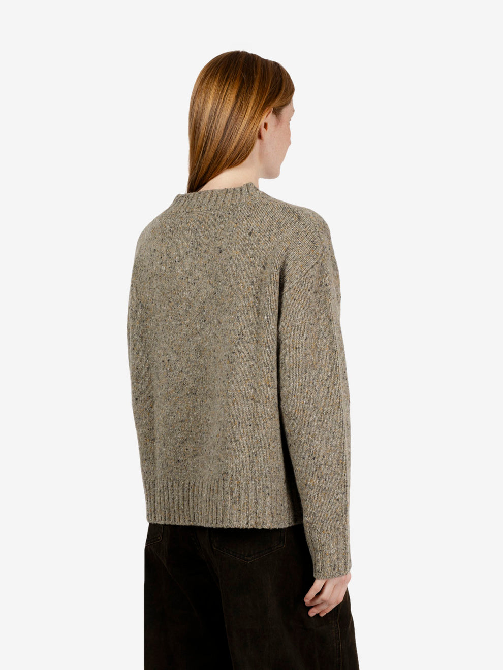 Maglione a scatola asparago