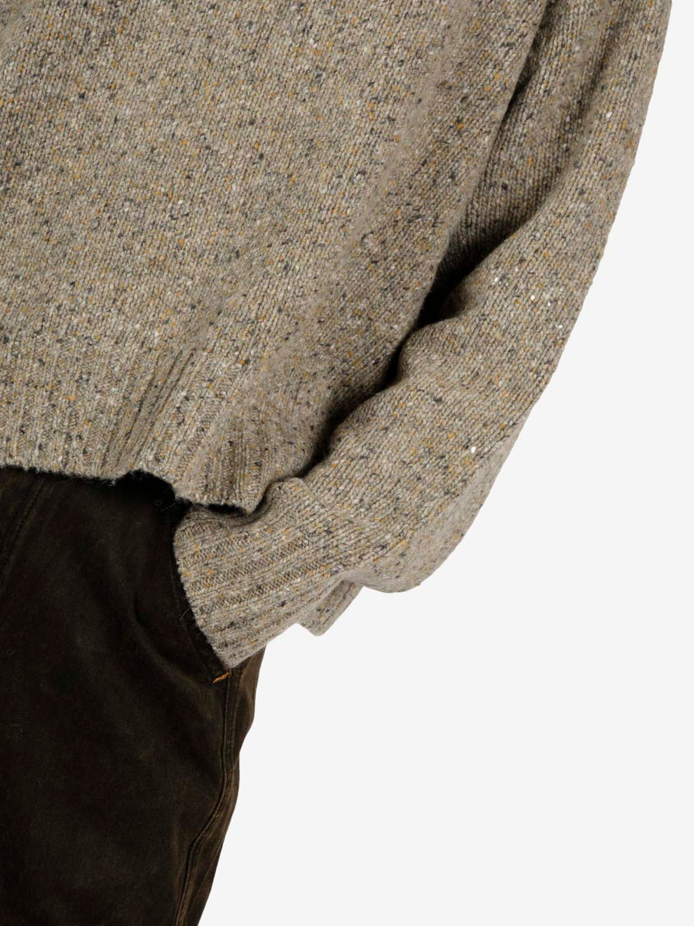 Maglione a scatola asparago