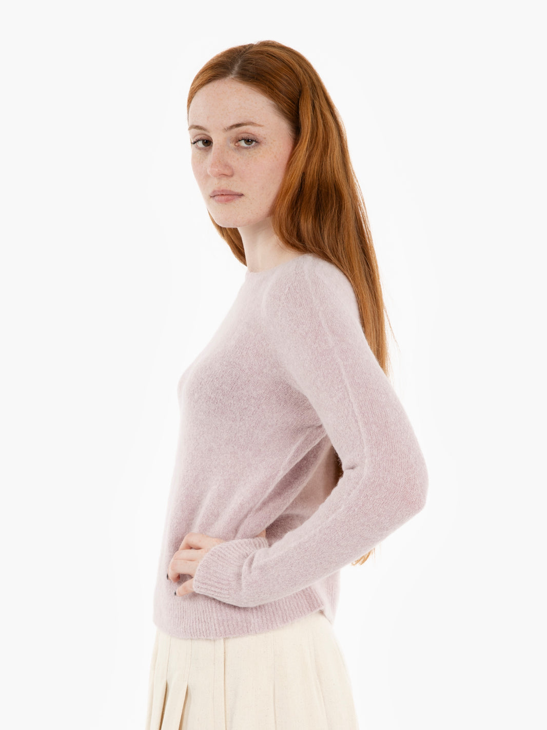 Antique pink crew neck sweater