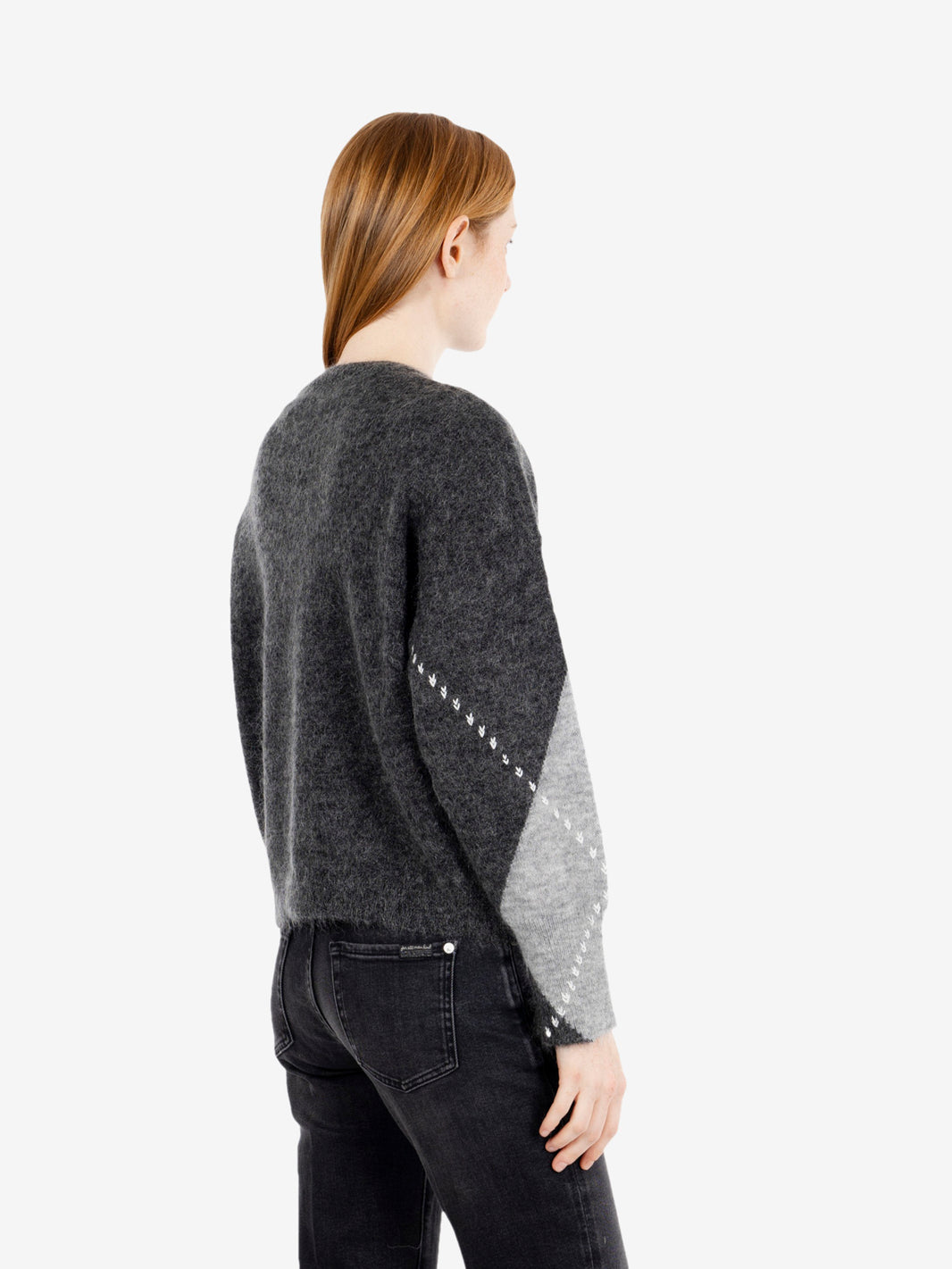 Maglione losanghe grigio fumo