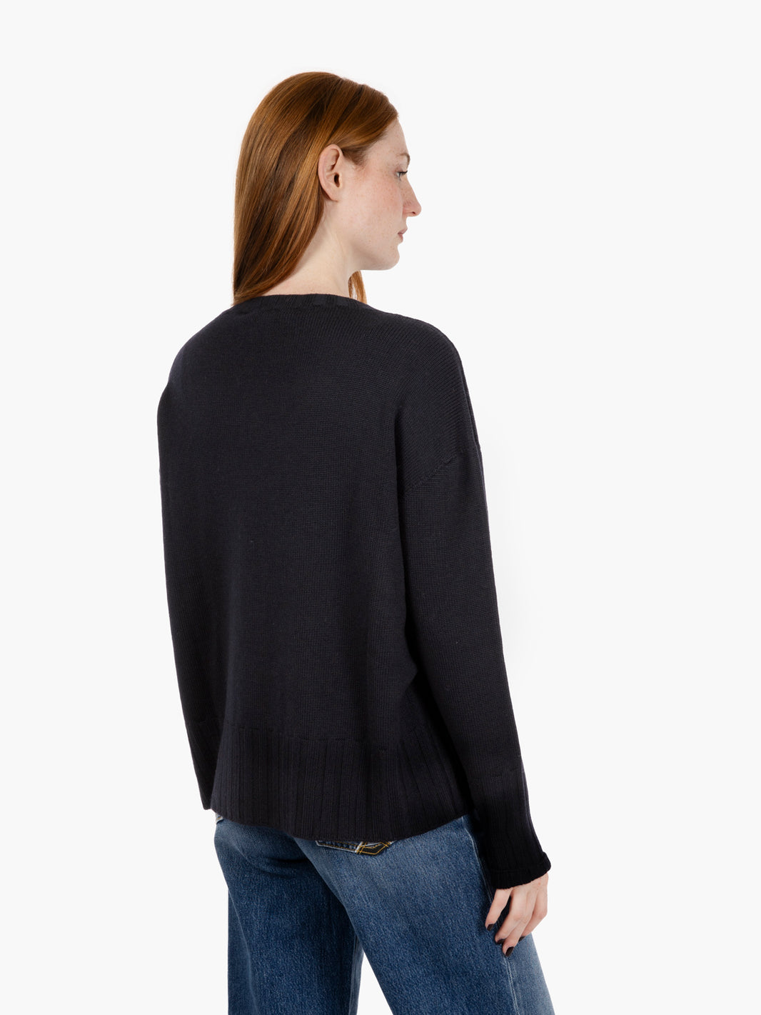 Oversized black wool sweater