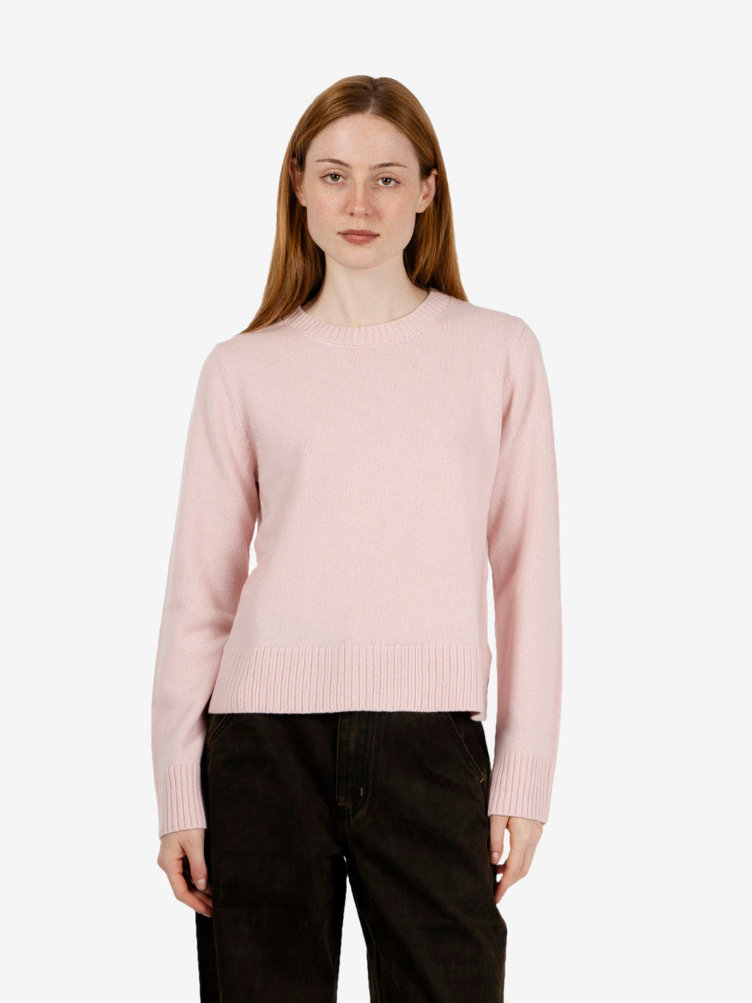 Maglione slim girocollo confetto