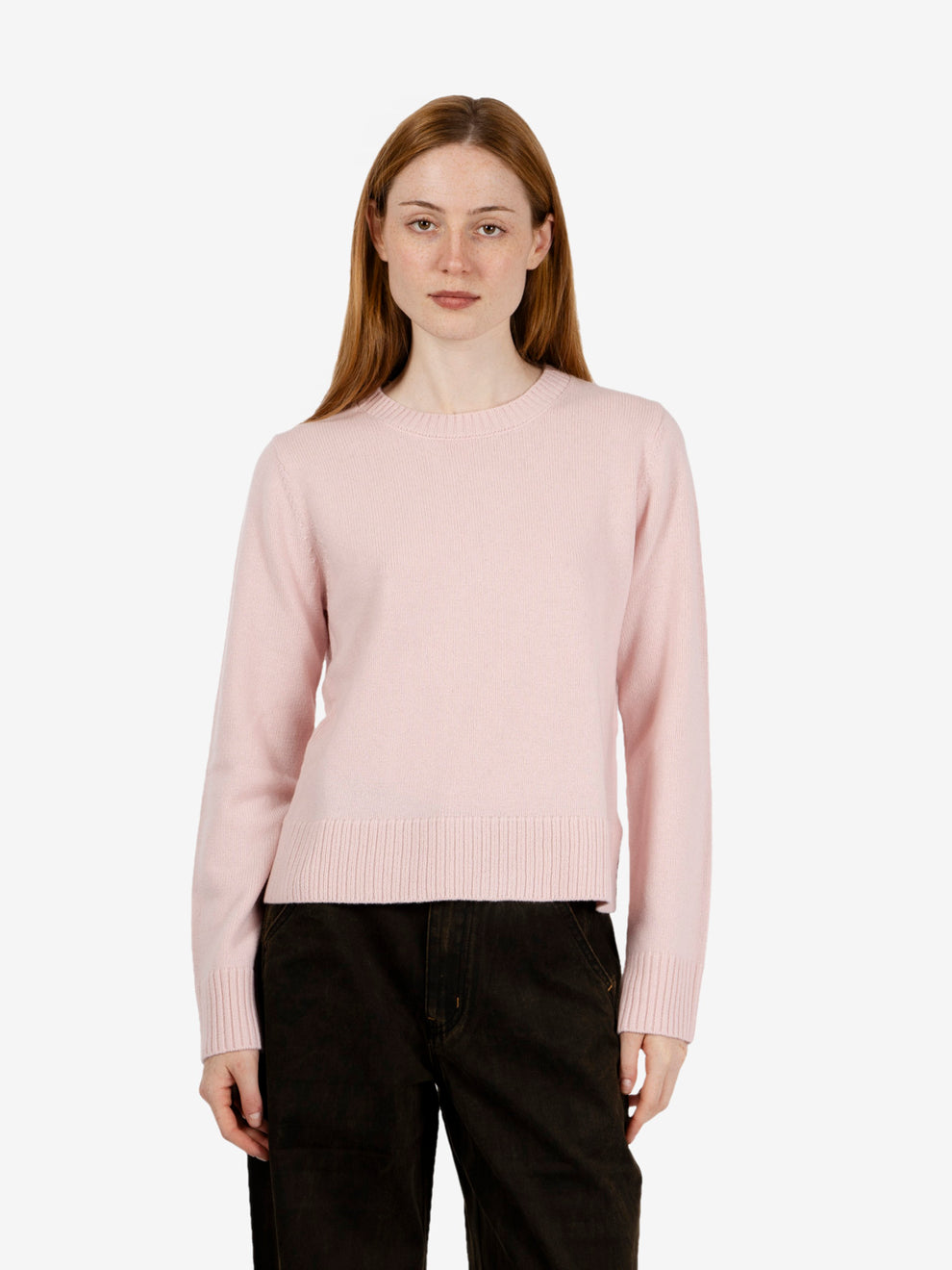 Maglione slim girocollo confetto