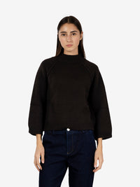 Dark brown three-quarter sweater