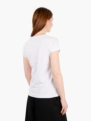 MAIDA MILA - T-shirt basic a girocollo bianco