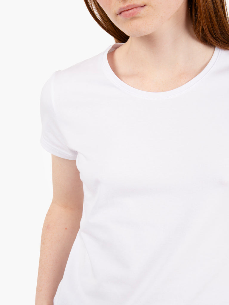 MAIDA MILA - T-shirt basic a girocollo bianco