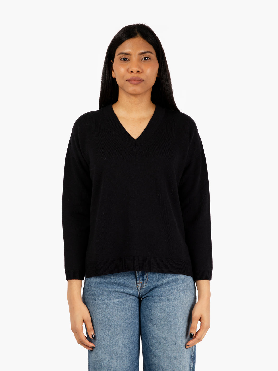 Black V-Neck Sweater