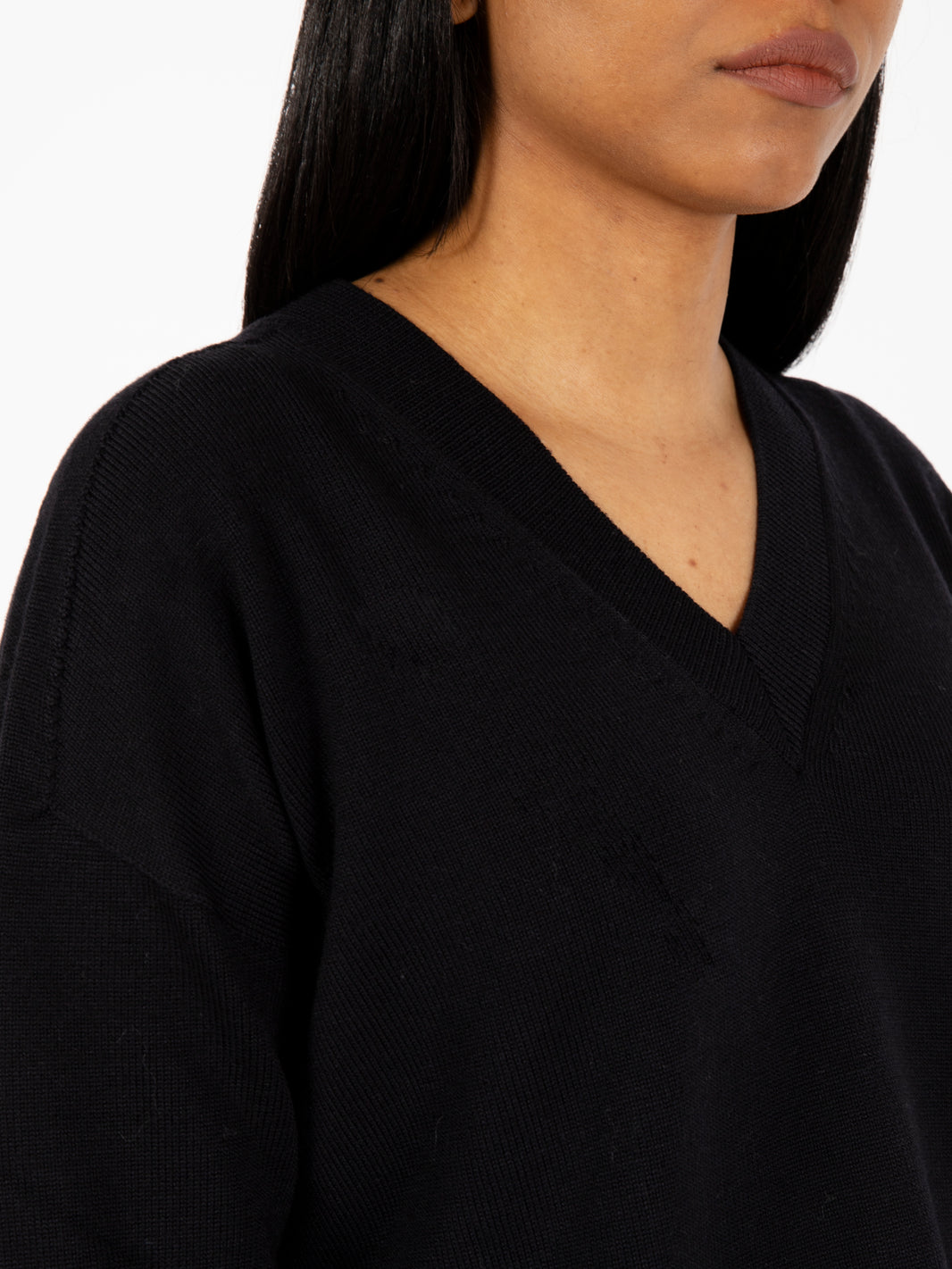 Black V-Neck Sweater