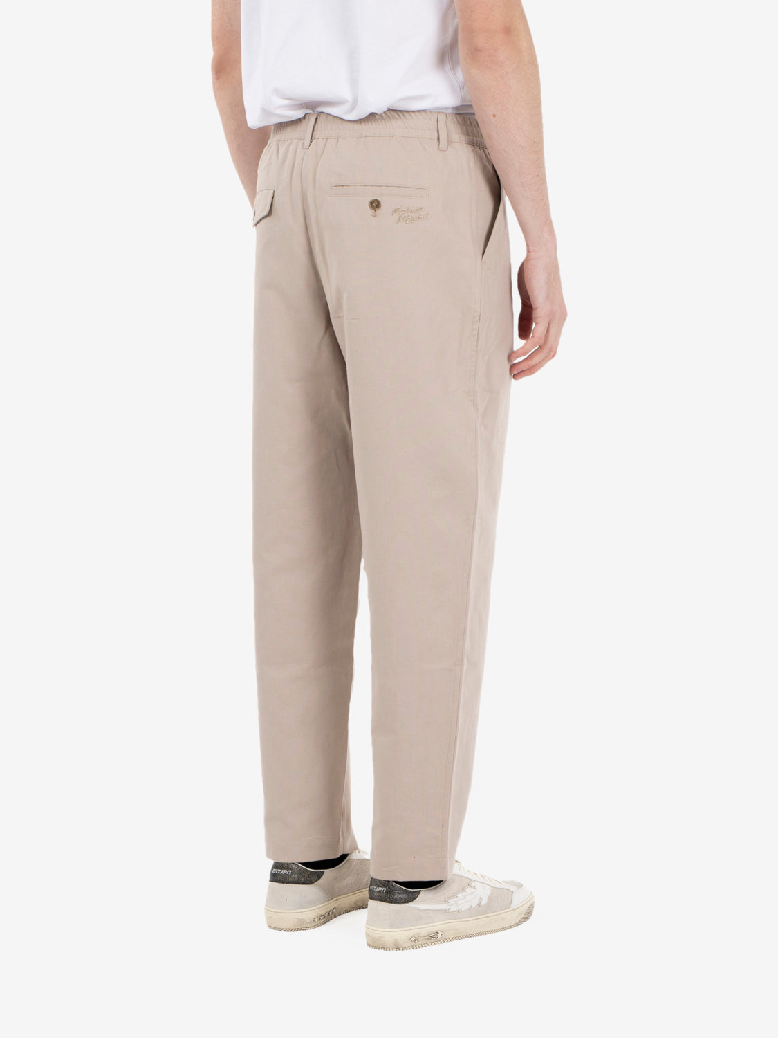 Eleasticated Pleated pants twine beige