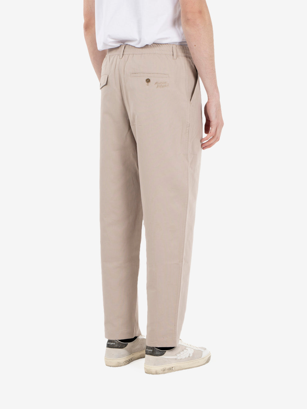 Eleasticated Pleated pants twine beige