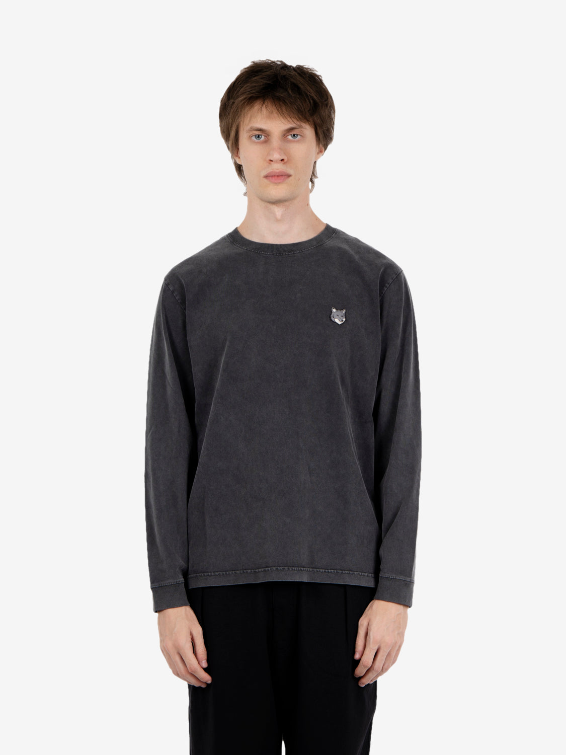 Fox head faded comfort long sleeve tee black