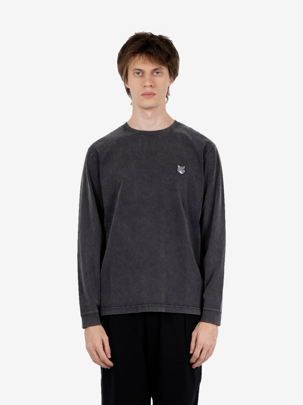 Fox head faded comfort long sleeve tee black