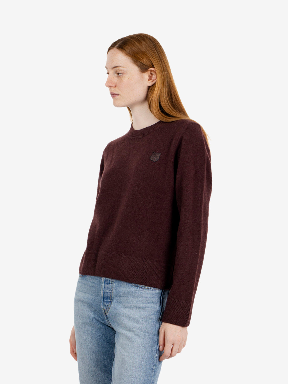 Fox Head Lambswool comfort jumper dark wood