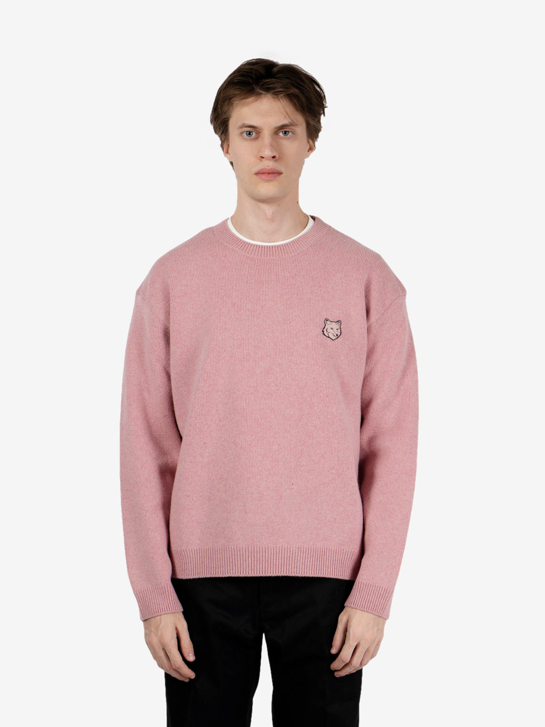 Fox Head Milano lambswool jumper deep rose