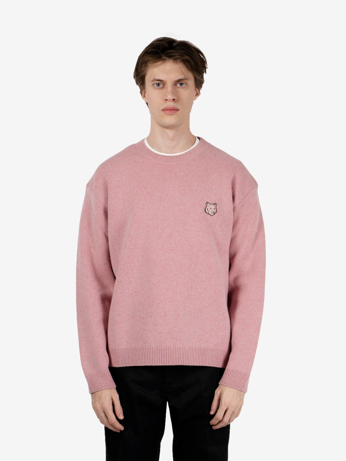 Fox Head Milano lambswool jumper deep rose