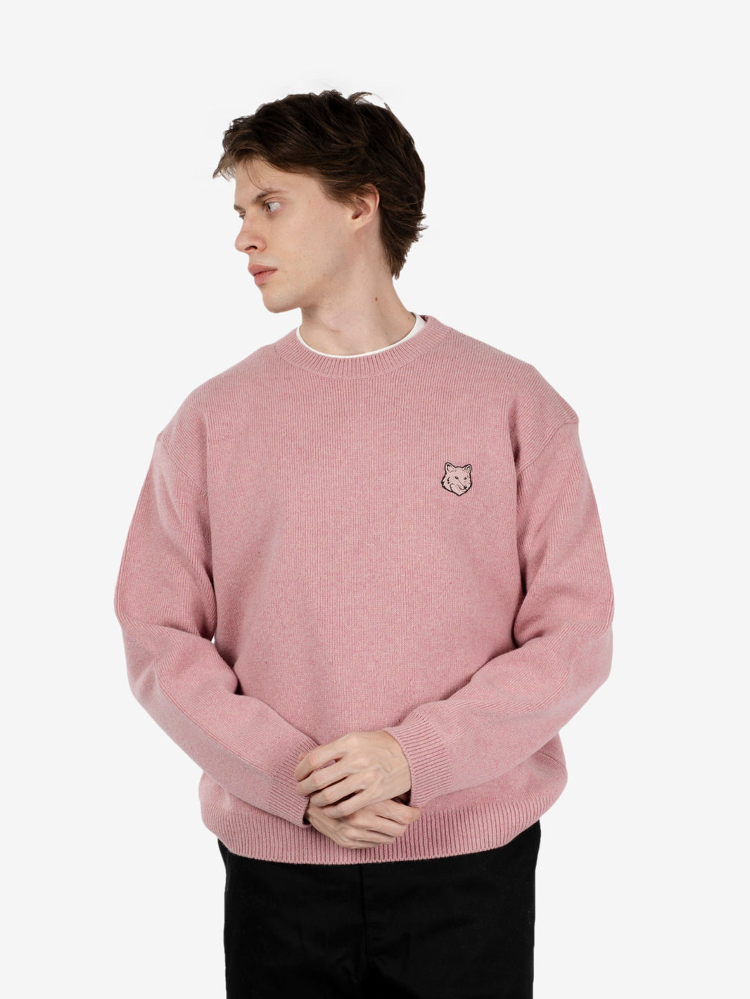 Fox Head Milano lambswool jumper deep rose