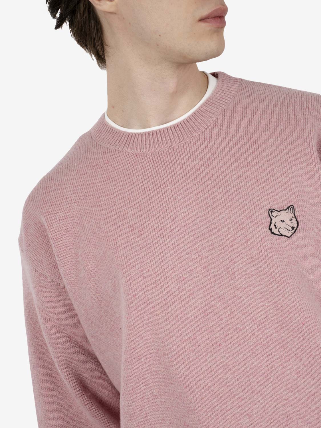 Fox Head Milano lambswool jumper deep rose