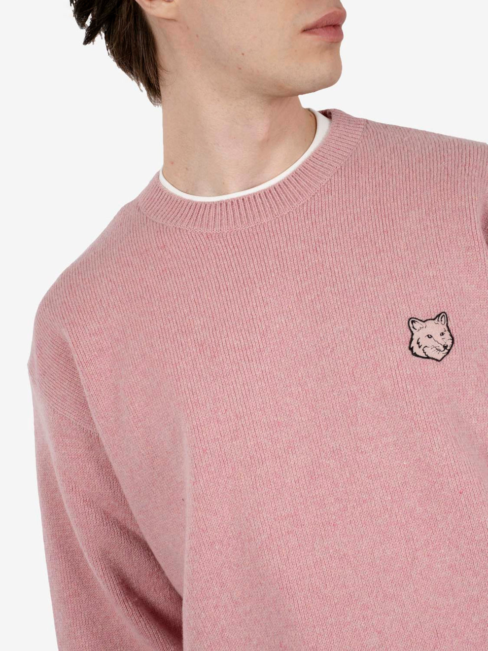 Fox Head Milano lambswool jumper deep rose