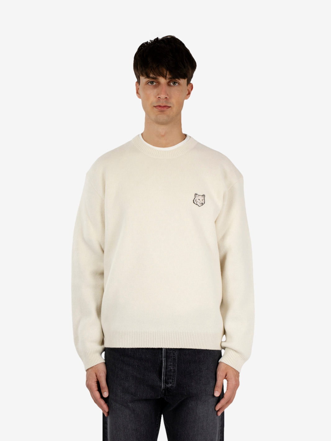 Fox Head Milano Lambswool jumper pure ecru