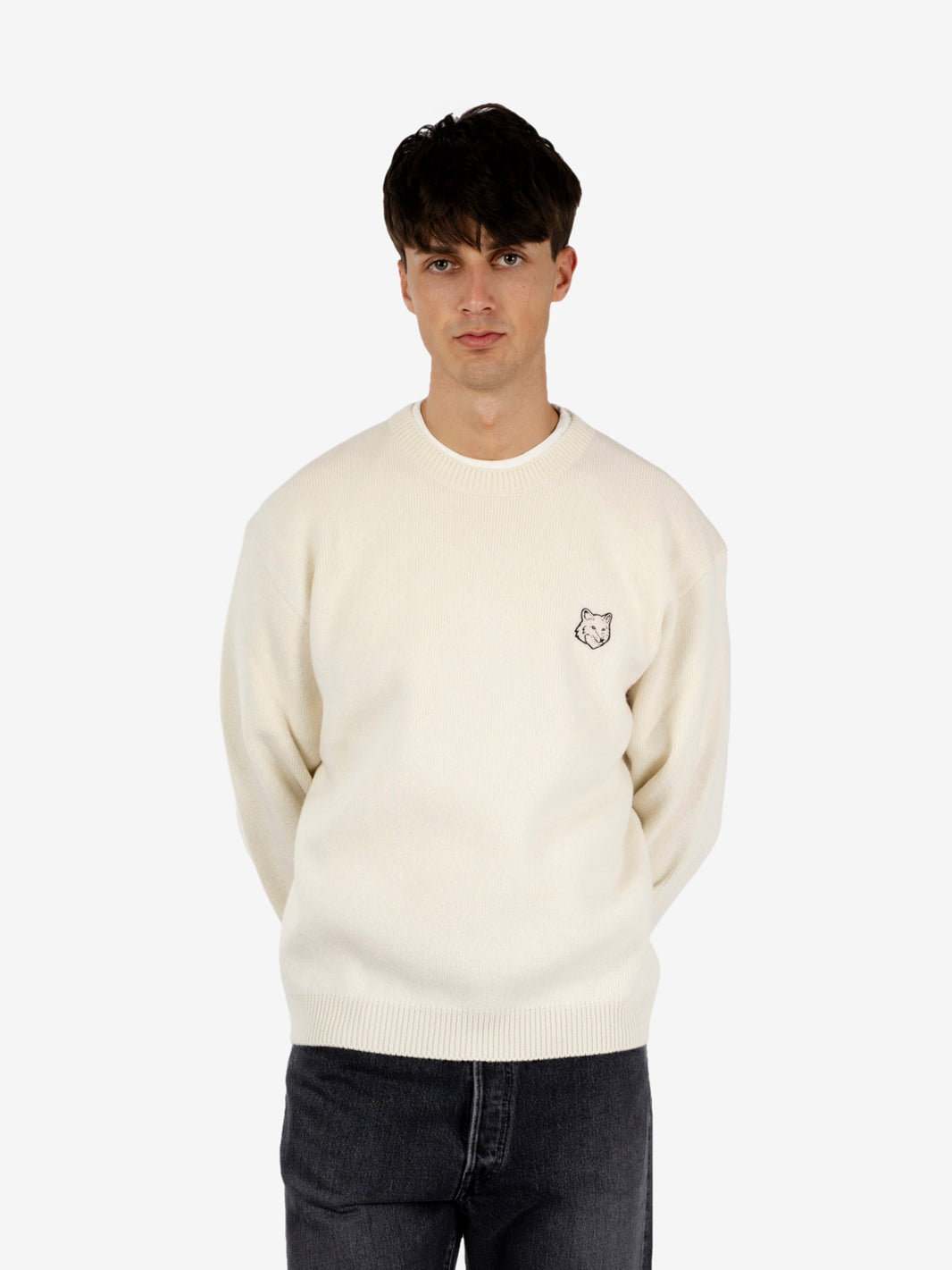 Fox Head Milano Lambswool jumper pure ecru