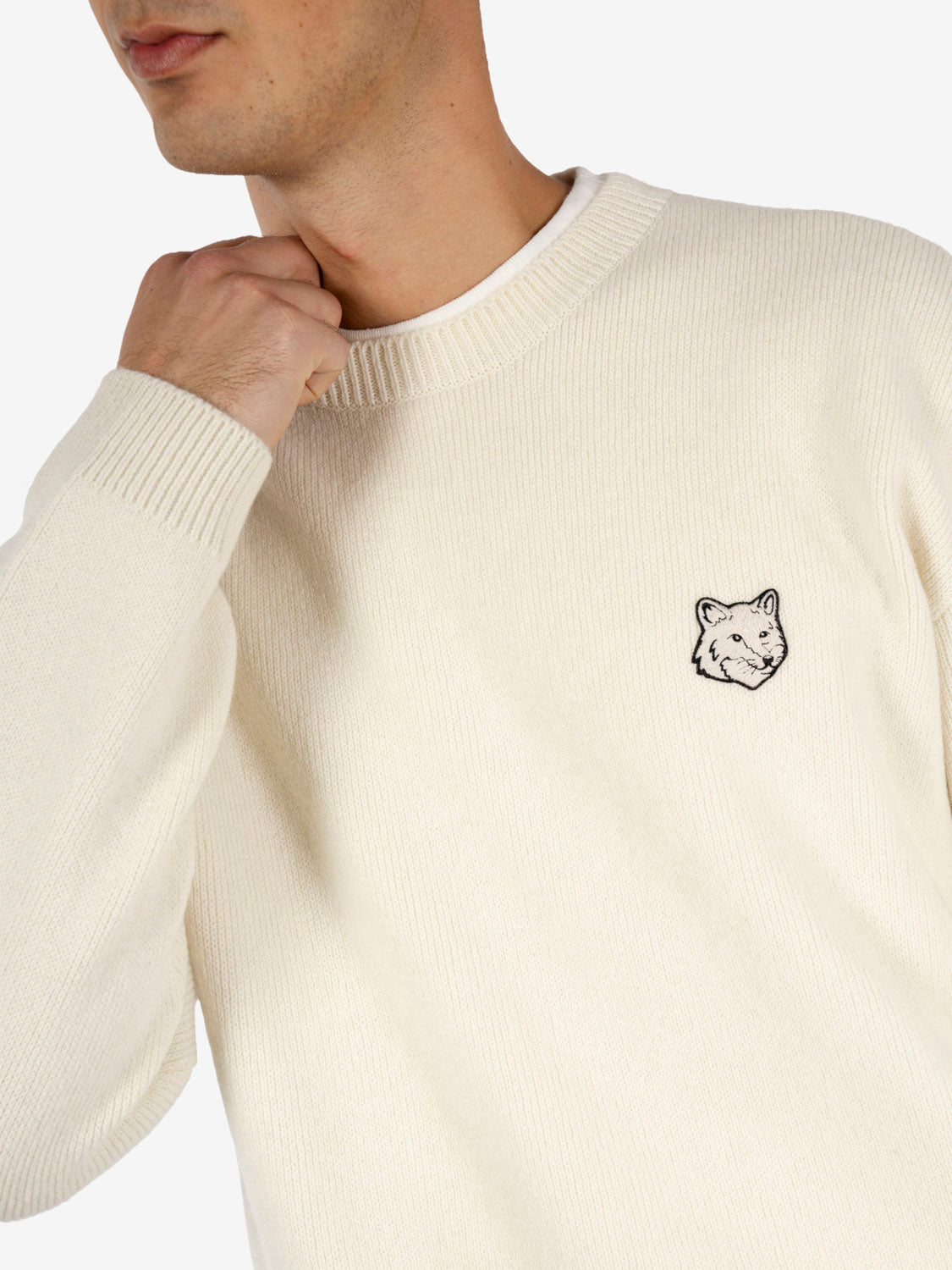 Fox Head Milano Lambswool jumper pure ecru