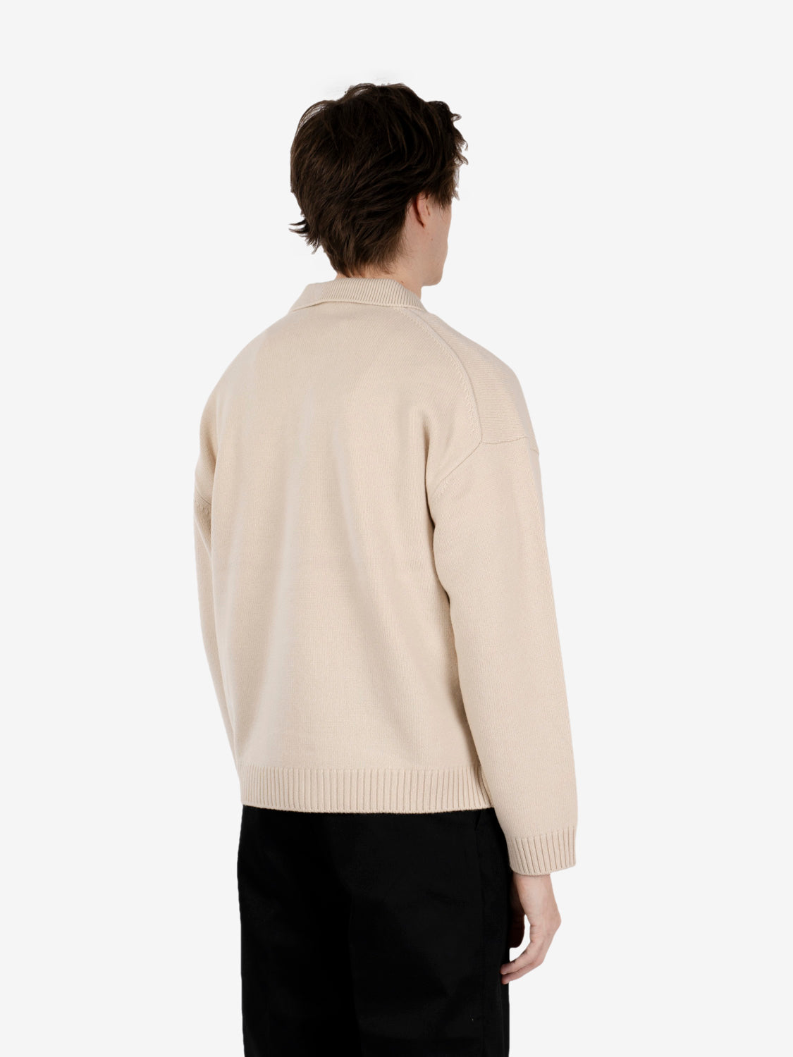 Fox Head polo jumper beige / taupe