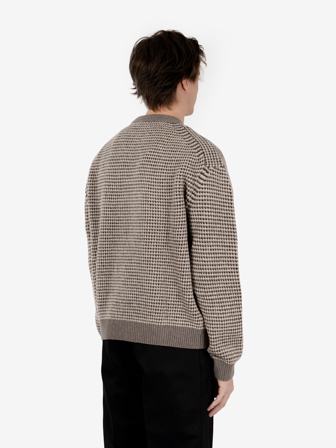 Maglione comfort a punto waffle Fox Head beige