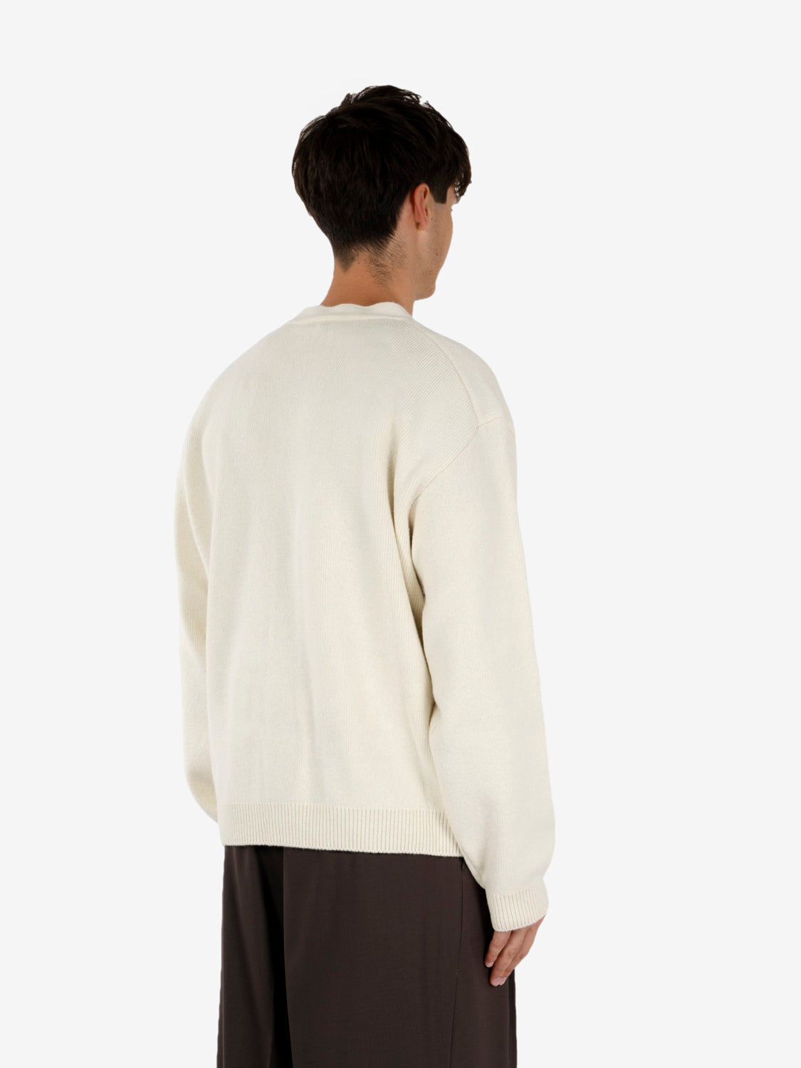 Fox Head Milano lambswool cardigan pure ecru